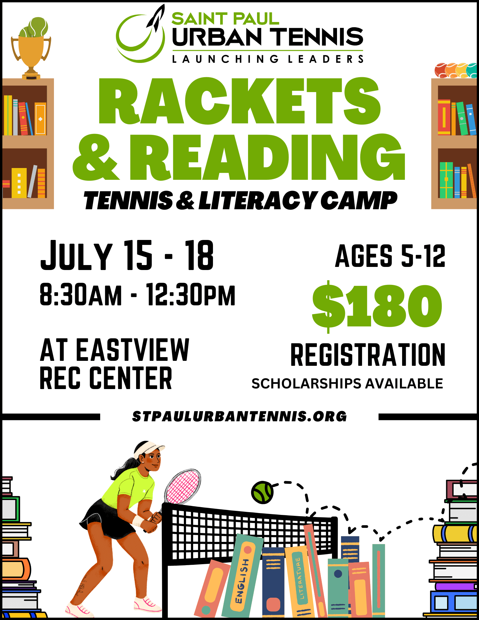 tennis and reading camp